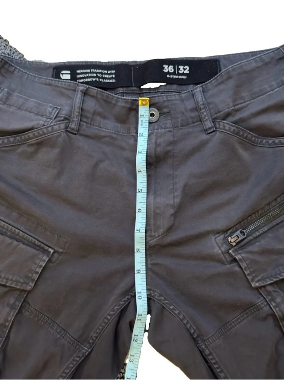 G-STAR RAW Men's Rovic Zip 3D Straight Tapered Fit Cargo Pants, Size 36/32